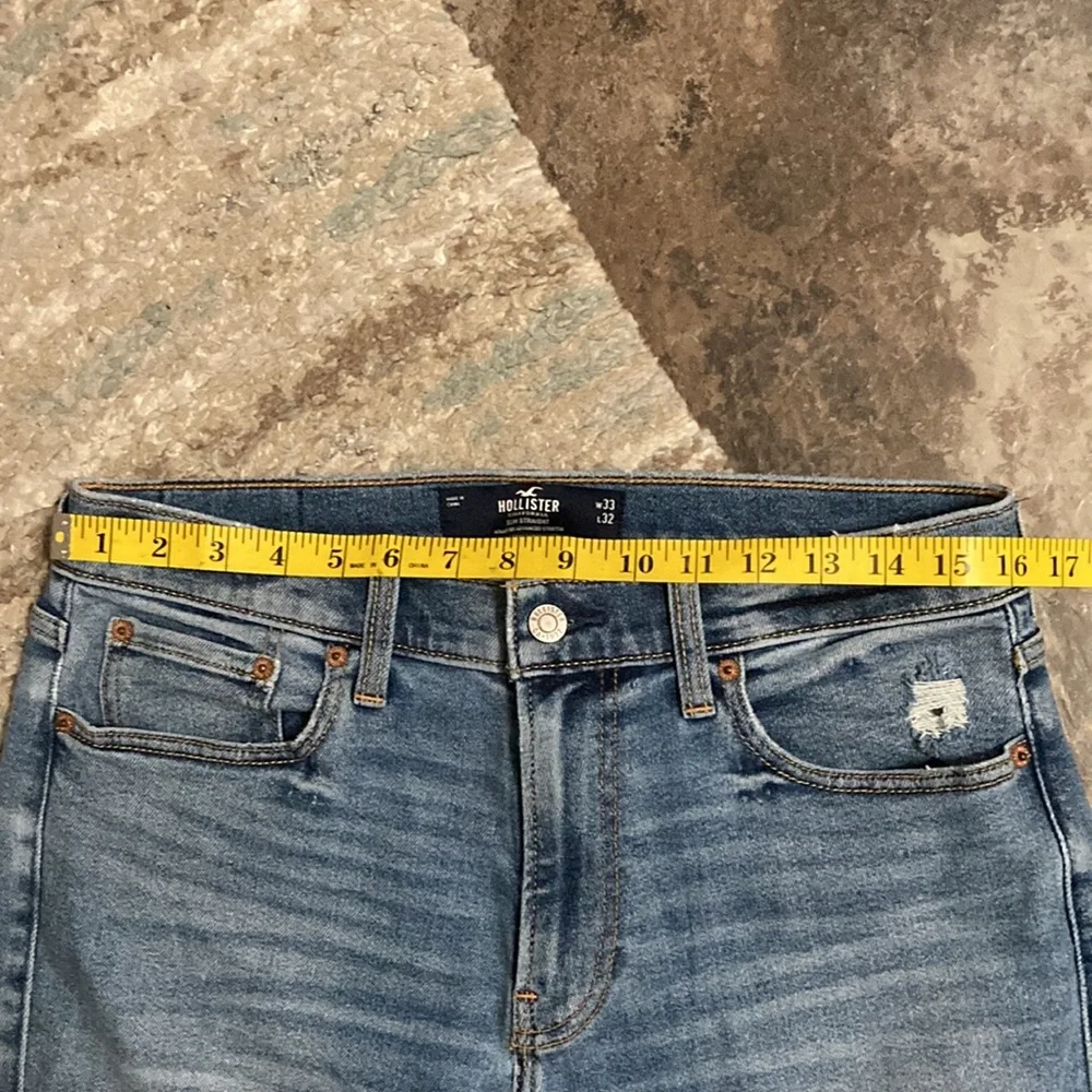 Men’s Hollister Jeans (Slim Straight) Distressed - (33x32) - Picture 5 of 8